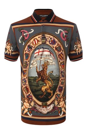 Мужское хлопковое поло DOLCE & GABBANA разноцветного цвета по цене 45600 руб., арт. G8KF5T/HH79H | Фото 1 Мужское хлопковое поло DOLCE & GABBANA разноцветного цвета, арт. G8KF5T/HH79H | Фото 1