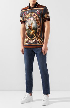 Мужское хлопковое поло DOLCE & GABBANA разноцветного цвета по цене 45600 руб., арт. G8KF5T/HH79H | Фото 2 Мужское хлопковое поло DOLCE & GABBANA разноцветного цвета, арт. G8KF5T/HH79H | Фото 2