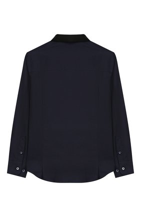 Детская хлопковая рубашка LANVIN синего цвета по цене 11550 руб., арт. 4L5010/LD280/5-8 | Фото 2 Детская хлопковая рубашка LANVIN синего цвета, арт. 4L5010/LD280/5-8 | Фото 2