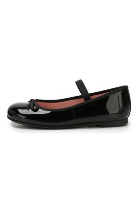 Детские кожаные балетки с перемычкой PRETTY BALLERINAS черного цвета по цене 7560 руб., арт. 40.997/SHADE | Фото 2 Детские кожаные балетки с перемычкой PRETTY BALLERINAS черного цвета, арт. 40.997/SHADE | Фото 2