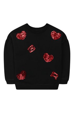 Детский хлопковый свитшот SONIA RYKIEL ENFANT черного цвета по цене 9265 руб., арт. 19W1FL11 | Фото 1 Детский хлопковый свитшот SONIA RYKIEL ENFANT черного цвета, арт. 19W1FL11 | Фото 1