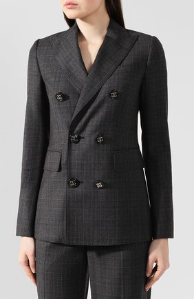 Женский шерстяной костюм DSQUARED2 темно-серого цвета по цене 127500 руб., арт. S75FT0168/S52041 | Фото 2 Женский шерстяной костюм DSQUARED2 темно-серого цвета, арт. S75FT0168/S52041 | Фото 2