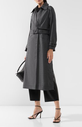 Женский плащ с поясом 3.1 PHILLIP LIM серого цвета по цене 74700 руб., арт. P191-8896WFB | Фото 2 Женский плащ с поясом 3.1 PHILLIP LIM серого цвета, арт. P191-8896WFB | Фото 2