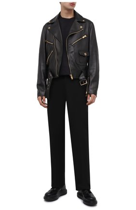 Мужские кожаные дерби ALEXANDER MCQUEEN черного цвета по цене 59450 руб., арт. 586200/WHX53 | Фото 2 Мужские кожаные дерби ALEXANDER MCQUEEN черного цвета, арт. 586200/WHX53 | Фото 2
