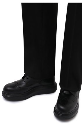 Мужские кожаные дерби ALEXANDER MCQUEEN черного цвета, арт. 586200/WHX53 | Фото 3 (Длина стельки: 27,3, 29,5, 31, 26,6, 31,5, 29,8, 30,1, 29, 28, 28,7, 28,4, 26,1; Материал внешний: Кожа; Мужское Кросс-КТ: Броги-обувь; Материал внутренний: Натуральная кожа; Стили: Классический; Статус проверки: Проверено, Проверена категория)