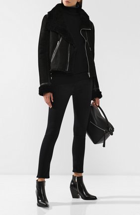 Женская дубленка RICK OWENS черного цвета по цене 223000 руб., арт. RP19F5759/LSHW | Фото 2 Женская дубленка RICK OWENS черного цвета, арт. RP19F5759/LSHW | Фото 2