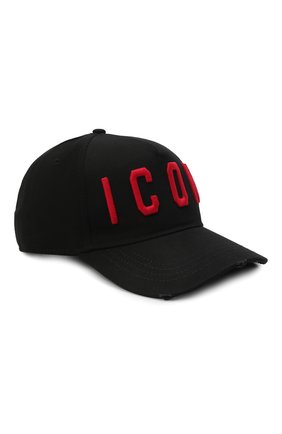 black icon cap