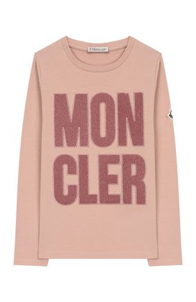 Детская хлопковый лонгслив MONCLER ENFANT розового цвета по цене 16200 руб., арт. E2-954-80741-50-87275/8-10A | Фото 1 Детская хлопковый лонгслив MONCLER ENFANT розового цвета, арт. E2-954-80741-50-87275/8-10A | Фото 1 (Рукава: Длинные; Материал внешний: Хлопок; Девочки Кросс-КТ: Лонгслив-одежда; Статус проверки: Проверено, Проверена категория; Принт: С принтом)