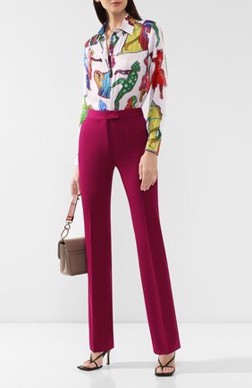 Женские шерстяные брюки STELLA MCCARTNEY фиолетового цвета по цене 38700 руб., арт. 571968/SHB55 | Фото 2 Женские шерстяные брюки STELLA MCCARTNEY фиолетового цвета, арт. 571968/SHB55 | Фото 2