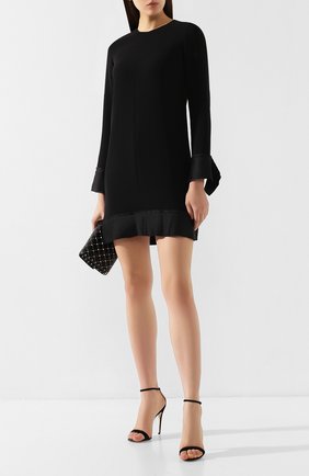 Женское платье VICTORIA, VICTORIA BECKHAM черного цвета по цене 39450 руб., арт. DRVV 680 PAW19 S0FT CREPE | Фото 2 Женское платье VICTORIA, VICTORIA BECKHAM черного цвета, арт. DRVV 680 PAW19 S0FT CREPE | Фото 2