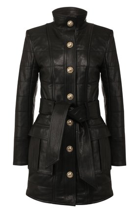 Женская кожаная куртка BALMAIN черного цвета по цене 243500 руб., арт. SF48886/L069 | Фото 1 Женская кожаная куртка BALMAIN черного цвета, арт. SF48886/L069 | Фото 1