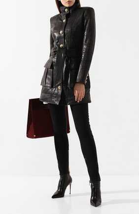 Женская кожаная куртка BALMAIN черного цвета по цене 243500 руб., арт. SF48886/L069 | Фото 2 Женская кожаная куртка BALMAIN черного цвета, арт. SF48886/L069 | Фото 2
