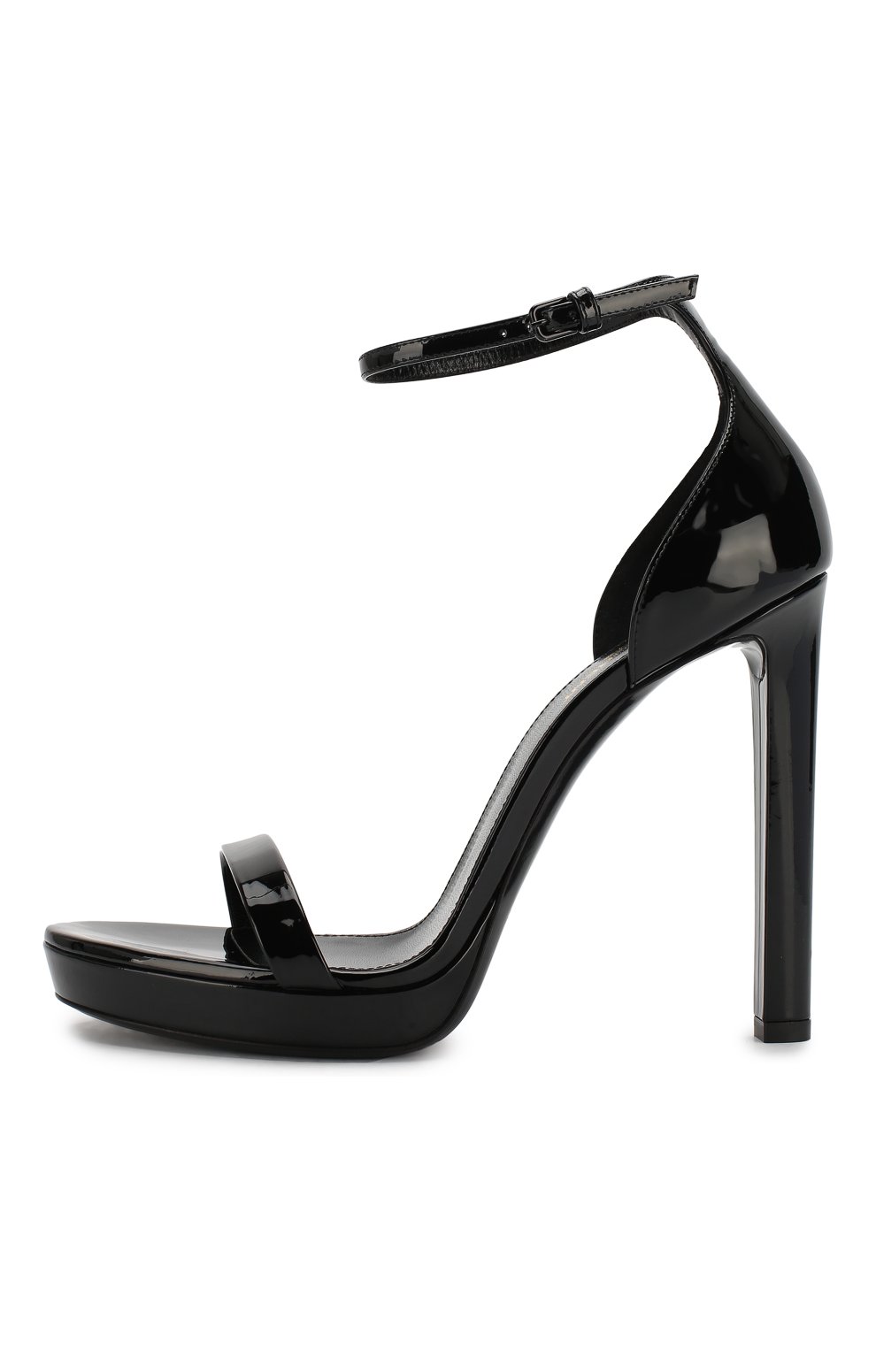 Женские черные кожаные босоножки hall SAINT LAURENT — купить за 59950 ...