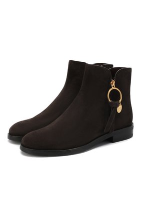 Женские замшевые ботинки SEE BY CHLOÉ коричневого цвета по цене 39900 руб., арт. SB33110A/10020 | Фото 1 Женские замшевые ботинки SEE BY CHLOÉ коричневого цвета, арт. SB33110A/10020 | Фото 1