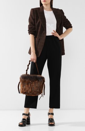 Женская текстильная сумка DRIES VAN NOTEN коричневого цвета по цене 38500 руб., арт. 192-31514-251 | Фото 2 Женская текстильная сумка DRIES VAN NOTEN коричневого цвета, арт. 192-31514-251 | Фото 2