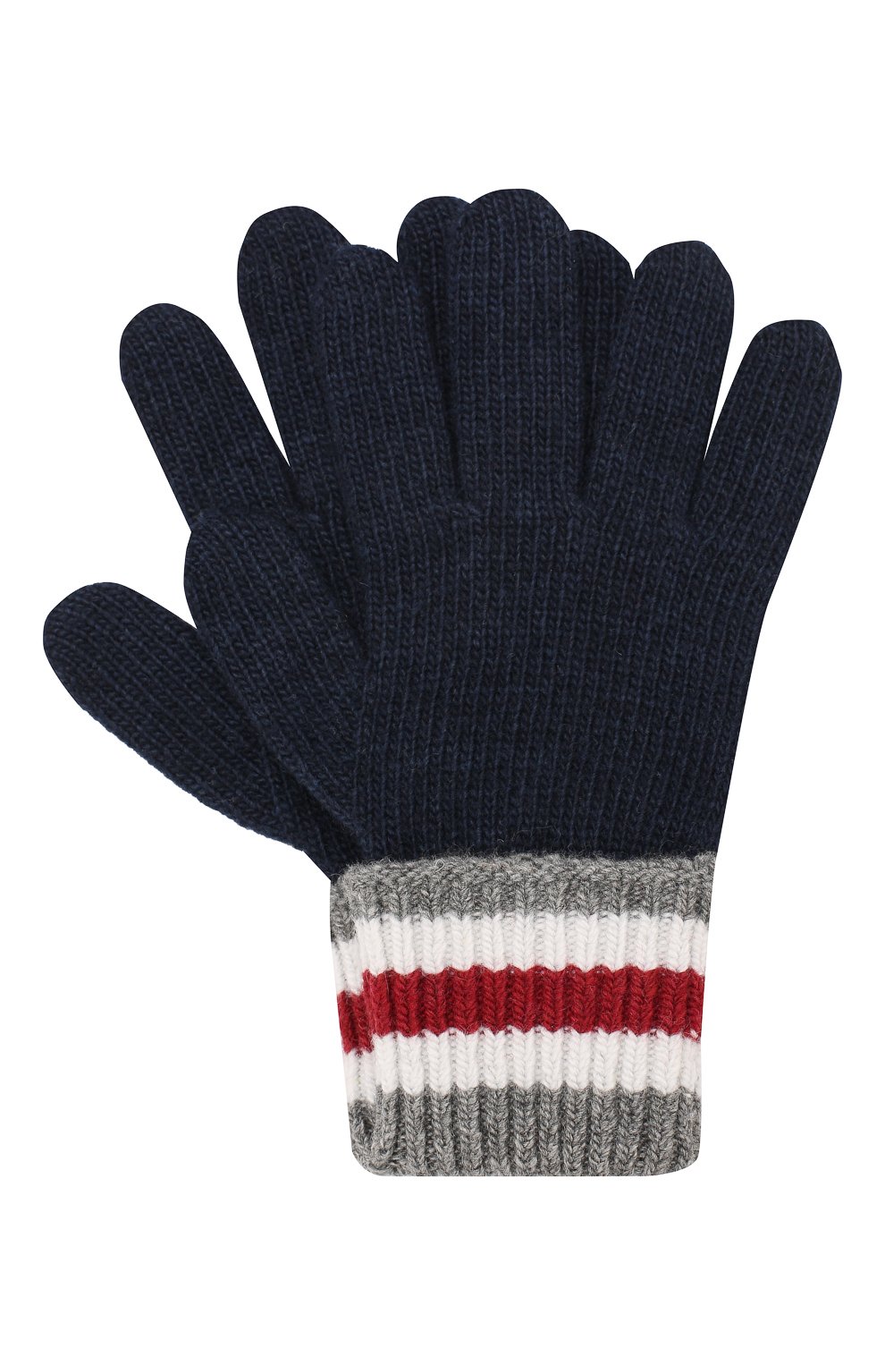 Детские перчатки DOLCE & GABBANA темно-синего цвета, арт. LBKA22/JAMC8 | Фото 1 (Материал: Текстиль, Шерсть; Статус проверки: Проверена категория)