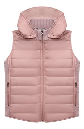 Детский двусторонний жилет с капюшоном GIORGETTI CASHMERE розового цвета по цене 34950 руб., арт. MB1370/8A-14A | Фото 1 Детский двусторонний жилет с капюшоном GIORGETTI CASHMERE розового цвета, арт. MB1370/8A-14A | Фото 1 (Статус проверки: Проверено, Проверена категория; Материал внешний: Шерсть, Кашемир; Девочки Кросс-КТ: Верхняя одежда; Рукава: Без рукавов; Девочки-школьная форма: Жилеты; Ростовка одежда: 10 - 11 лет | 140 - 146см, 12 лет | 152 см, 13 - 15 лет | 158 см, 8 лет | 128 см)