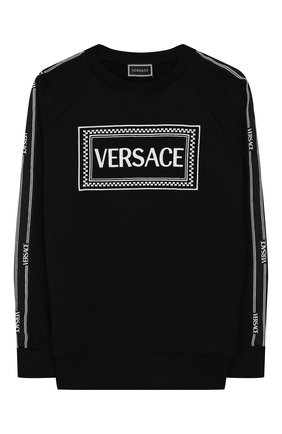 Детского комплект из свитшота и брюк VERSACE черного цвета по цене 27800 руб., арт. YD000073/YA00078/6A | Фото 2 Детского комплект из свитшота и брюк VERSACE черного цвета, арт. YD000073/YA00078/6A | Фото 2