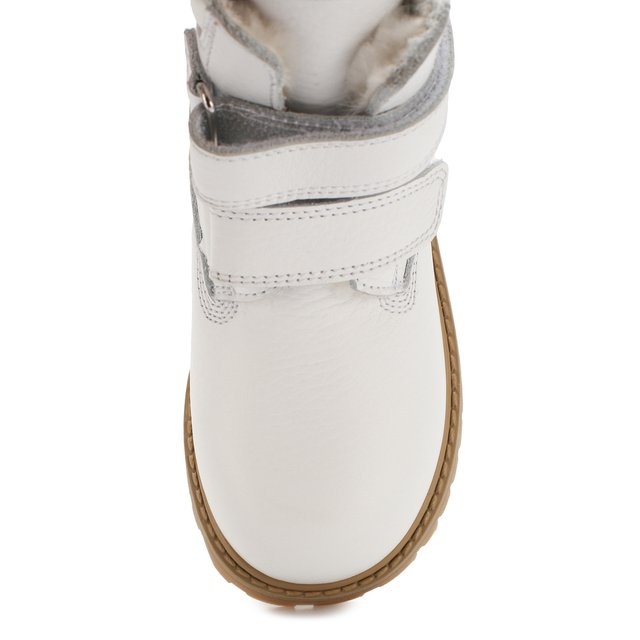 фото Кожаные ботинки с меховой отделкой gallucci