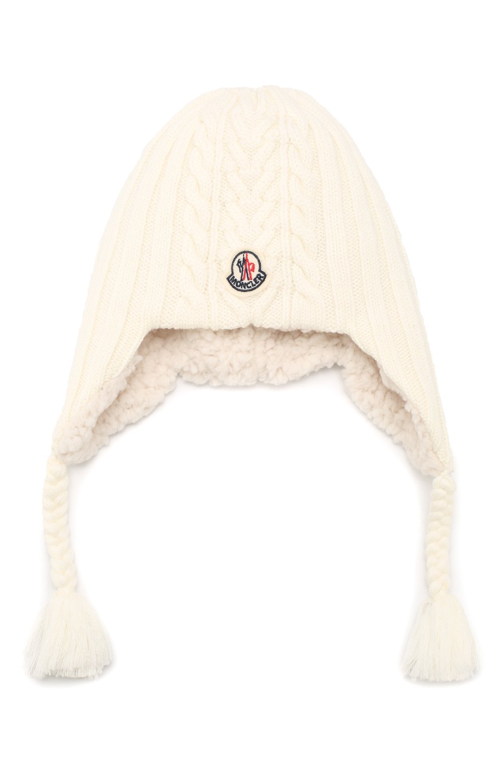 Детского шерстяная шапка MONCLER ENFANT белого цвета, арт. E2-951-99242-05-A9270 | Фото 1