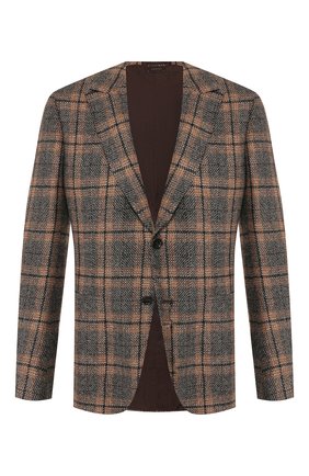 Мужской шерстяной пиджак ZEGNA COUTURE бежевого цвета по цене 360500 руб., арт. 658N06/12STN0 | Фото 1 Мужской шерстяной пиджак ZEGNA COUTURE бежевого цвета, арт. 658N06/12STN0 | Фото 1 (Рукава: Длинные; Материал подклада: Хлопок; Материал внешний: Шерсть; Длина (для топов): Стандартные; 1-2-бортные: Однобортные; Пиджаки М: Прямой; Стили: Классический, Ретро; Случай: Коктейльный; Статус проверки: Проверена категория)
