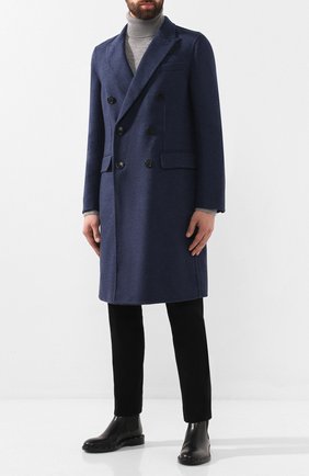 Мужской пальто из смеси шерсти и кашемира BURBERRY синего цвета по цене 182000 руб., арт. 8015053 | Фото 2 Мужской пальто из смеси шерсти и кашемира BURBERRY синего цвета, арт. 8015053 | Фото 2