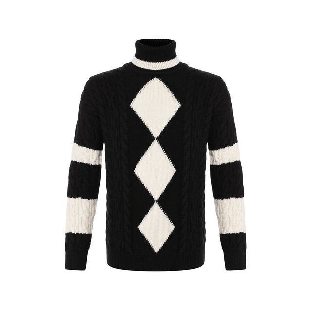 Шерстяной свитер Saint Laurent черного цвета