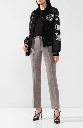 Женские шерстяные брюки OFF-WHITE бежевого цвета по цене 65850 руб., арт. 0WCA060E19F270779900 | Фото 2 Женские шерстяные брюки OFF-WHITE бежевого цвета, арт. 0WCA060E19F270779900 | Фото 2