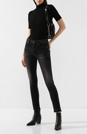 Женские джинсы SAINT LAURENT черного цвета по цене 43350 руб., арт. 578338/YB500 | Фото 2 Женские джинсы SAINT LAURENT черного цвета, арт. 578338/YB500 | Фото 2