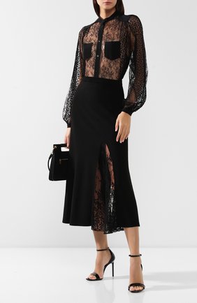 Женская кружевная блузка GIVENCHY черного цвета по цене 108000 руб., арт. BW60GN206T | Фото 2 Женская кружевная блузка GIVENCHY черного цвета, арт. BW60GN206T | Фото 2