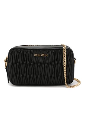 Женская поясная сумка MIU MIU черного цвета по цене 68000 руб., арт. 5BL005-N88-F0002-COO | Фото 6 Женская поясная сумка MIU MIU черного цвета, арт. 5BL005-N88-F0002-COO | Фото 6