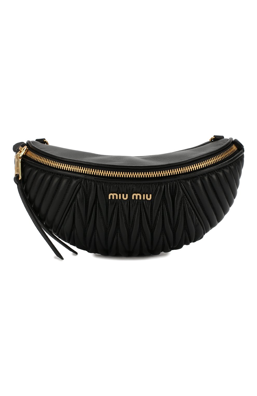 Женская поясная сумка MIU MIU черного цвета, арт. 5BL010-N88-F0002-OOO | Фото 1