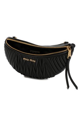 Женская поясная сумка MIU MIU черного цвета по цене 68000 руб., арт. 5BL010-N88-F0002-OOO | Фото 4 Женская поясная сумка MIU MIU черного цвета, арт. 5BL010-N88-F0002-OOO | Фото 4