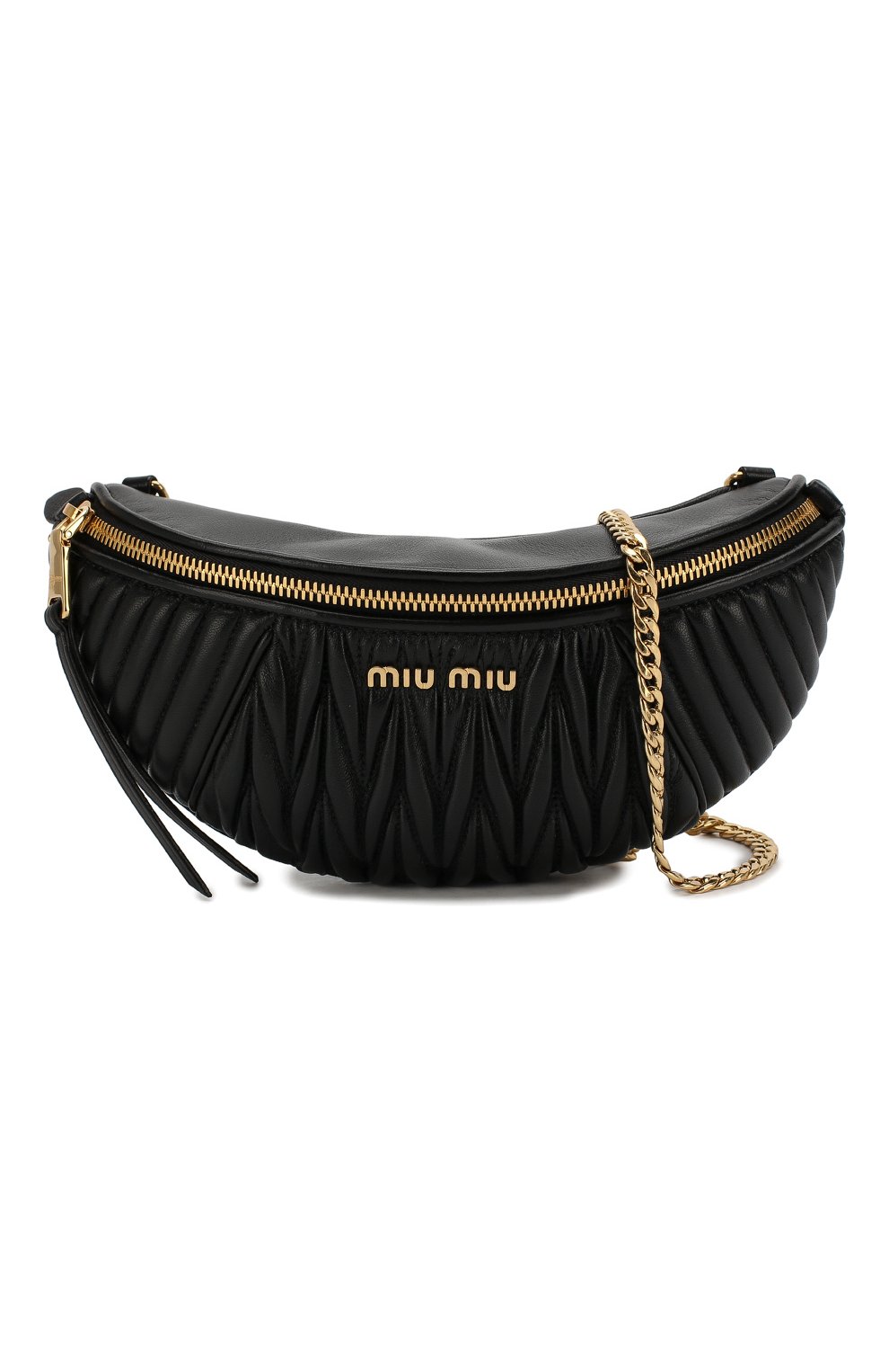 Женская поясная сумка MIU MIU черного цвета по цене 68000 руб., арт. 5BL010-N88-F0002-OOO | Фото 6 Женская поясная сумка MIU MIU черного цвета, арт. 5BL010-N88-F0002-OOO | Фото 6