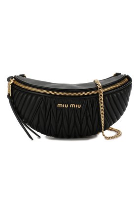 Женская поясная сумка MIU MIU черного цвета по цене 68000 руб., арт. 5BL010-N88-F0002-OOO | Фото 6 Женская поясная сумка MIU MIU черного цвета, арт. 5BL010-N88-F0002-OOO | Фото 6