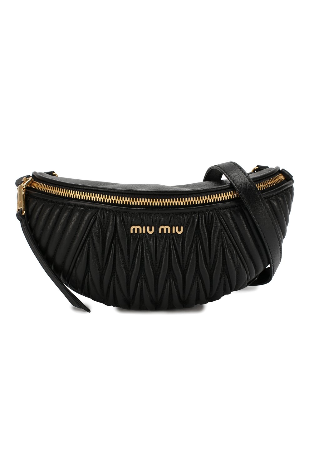 Женская поясная сумка MIU MIU черного цвета по цене 68000 руб., арт. 5BL010-N88-F0002-OOO | Фото 7 Женская поясная сумка MIU MIU черного цвета, арт. 5BL010-N88-F0002-OOO | Фото 7