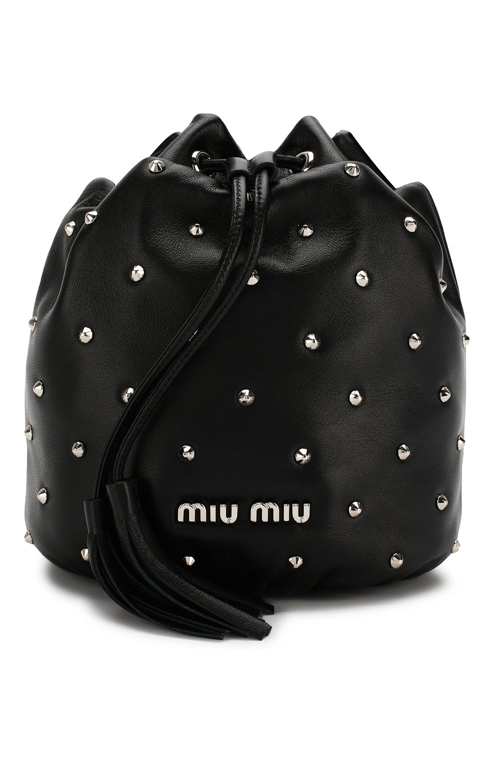 Женский рюкзак из кожи MIU MIU черного цвета, арт. 5BE014-2B6I-F0002-OBO | Фото 1