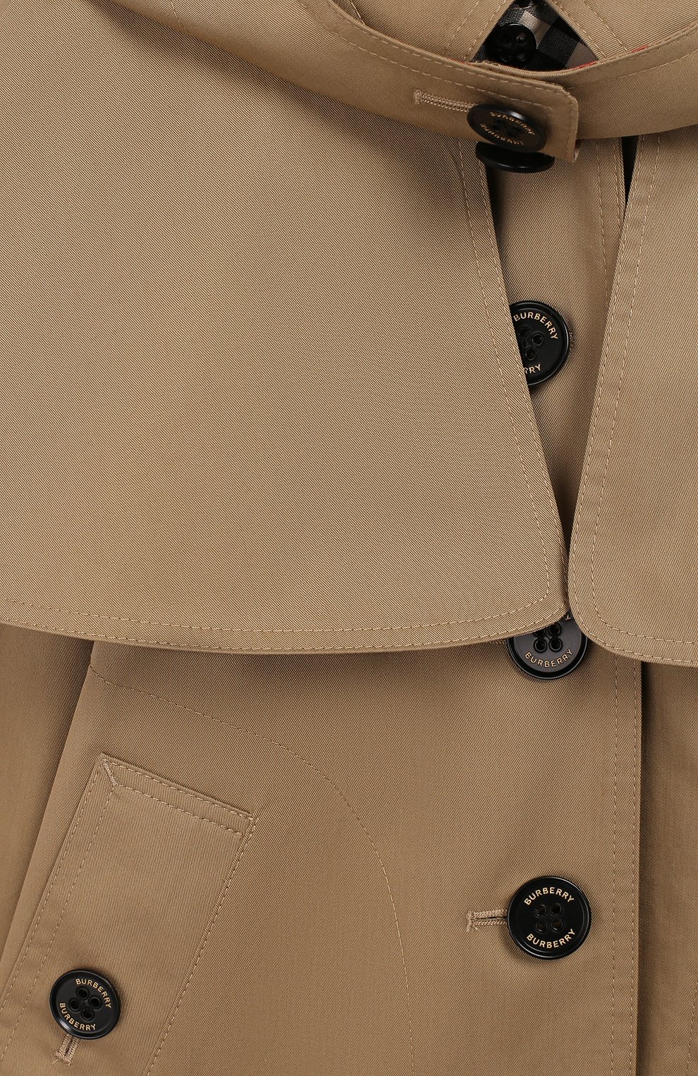 Детского хлопковый тренч с капюшоном BURBERRY бежевого цвета по цене 30900 руб., арт. 8011080 | Фото 3 Детского хлопковый тренч с капюшоном BURBERRY бежевого цвета, арт. 8011080 | Фото 3