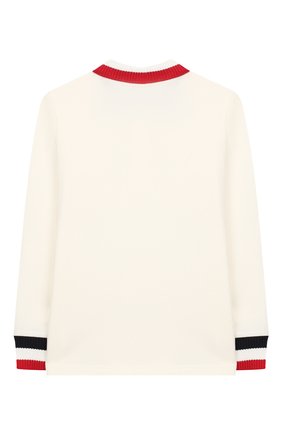 Детское хлопковое поло MONCLER ENFANT белого цвета по цене 8800 руб., арт. E2-954-83101-05-84632/4-6A | Фото 2 Детское хлопковое поло MONCLER ENFANT белого цвета, арт. E2-954-83101-05-84632/4-6A | Фото 2