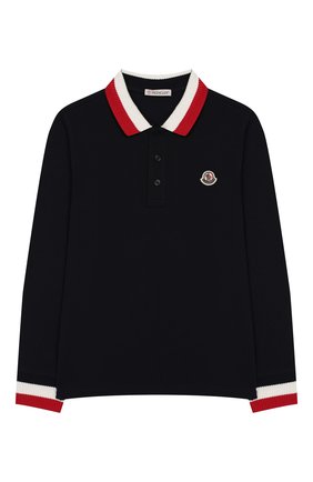 Детское хлопковое поло MONCLER ENFANT синего цвета по цене 9700 руб., арт. E2-954-83101-05-84632/8-10A | Фото 1 Детское хлопковое поло MONCLER ENFANT синего цвета, арт. E2-954-83101-05-84632/8-10A | Фото 1