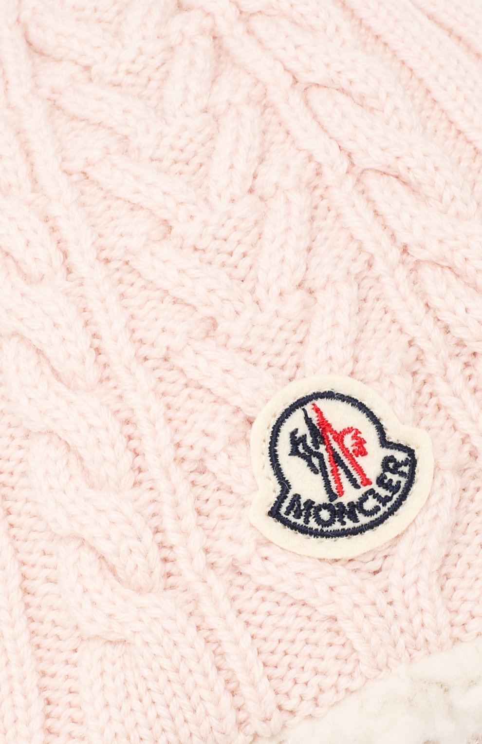 Детского шерстяная шапка MONCLER ENFANT светло-розового цвета по цене 13100 руб., арт. E2-951-99242-05-A9270 | Фото 3 Детского шерстяная шапка MONCLER ENFANT светло-розового цвета, арт. E2-951-99242-05-A9270 | Фото 3