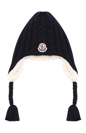 Детского шерстяная шапка MONCLER ENFANT темно-синего цвета по цене 13100 руб., арт. E2-951-99242-05-A9270 | Фото 1 Детского шерстяная шапка MONCLER ENFANT темно-синего цвета, арт. E2-951-99242-05-A9270 | Фото 1