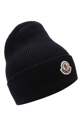 Мужская шерстяная шапка MONCLER темно-синего цвета по цене 11800 руб., арт. E2-091-00217-00-04957 | Фото 1 Мужская шерстяная шапка MONCLER темно-синего цвета, арт. E2-091-00217-00-04957 | Фото 1