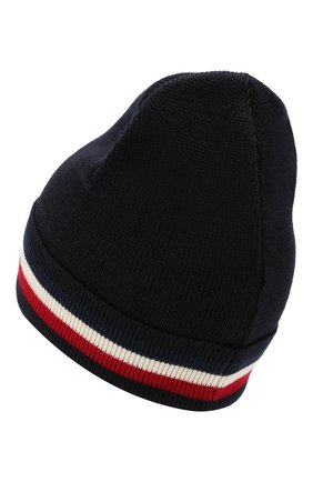 Мужская шерстяная шапка MONCLER темно-синего цвета по цене 11800 руб., арт. E2-091-00328-00-02292 | Фото 2 Мужская шерстяная шапка MONCLER темно-синего цвета, арт. E2-091-00328-00-02292 | Фото 2