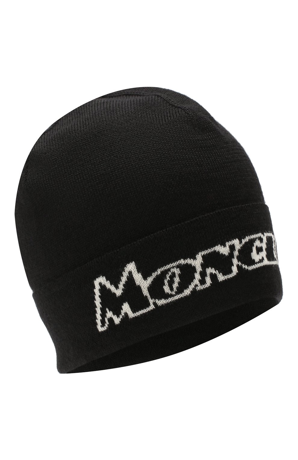 Мужская шерстяная шапка MONCLER черного цвета, арт. E2-091-99260-00-A9054 | Фото 1