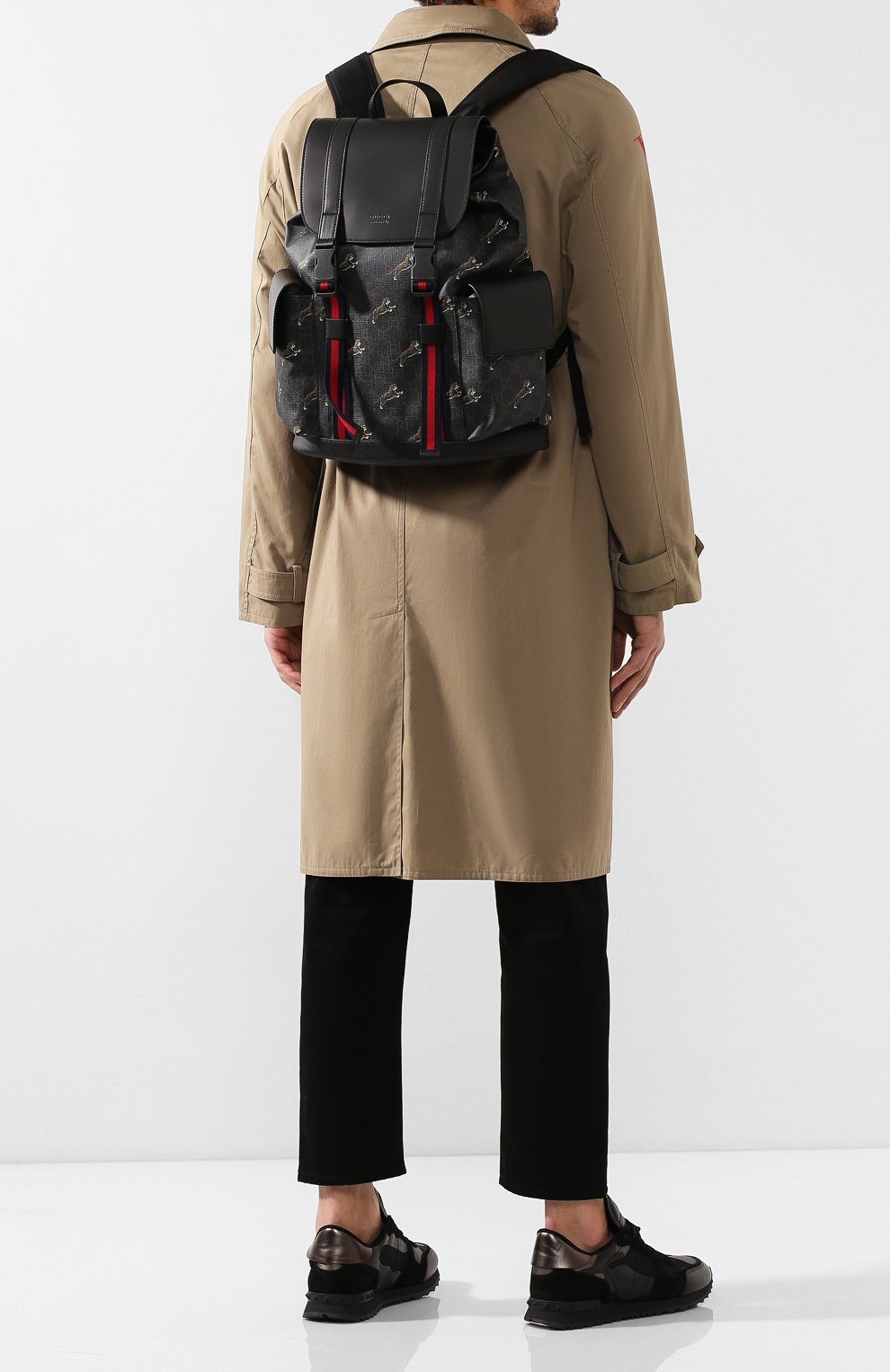 Мужской рюкзак gg supreme GUCCI черного цвета по цене 128000 руб., арт. 495563/G02CX | Фото 2 Мужской рюкзак gg supreme GUCCI черного цвета, арт. 495563/G02CX | Фото 2