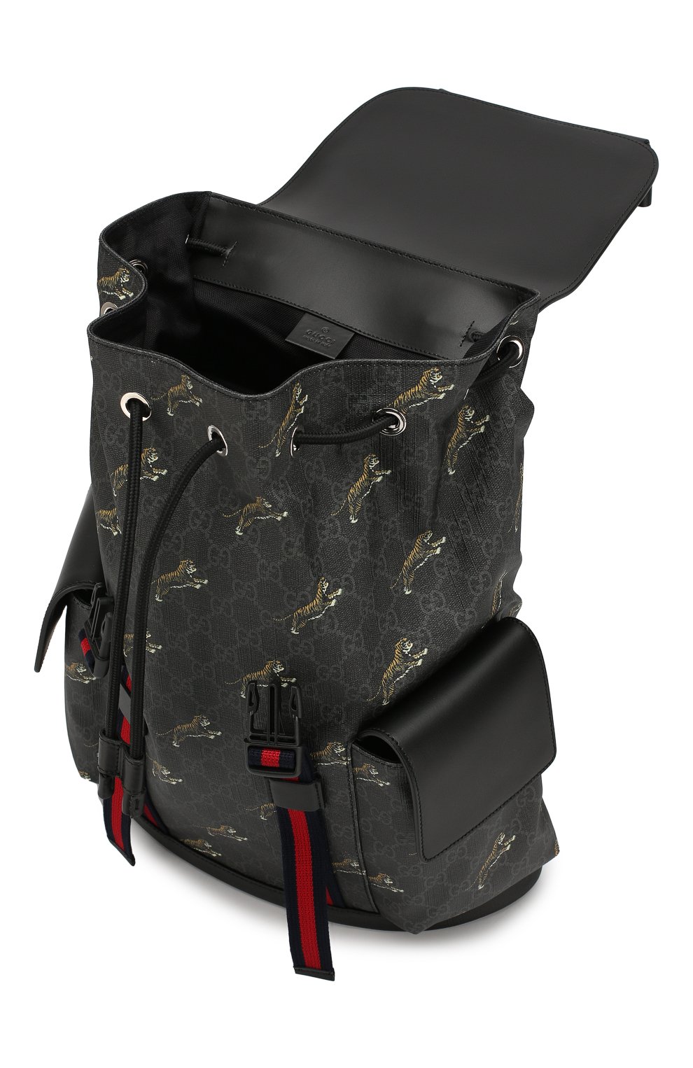 Мужской рюкзак gg supreme GUCCI черного цвета по цене 128000 руб., арт. 495563/G02CX | Фото 4 Мужской рюкзак gg supreme GUCCI черного цвета, арт. 495563/G02CX | Фото 4