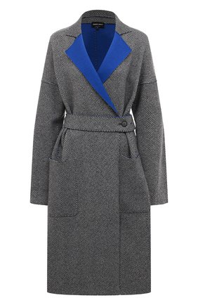 Женское пальто из смеси шерсти и кашемира GIORGIO ARMANI серого цвета по цене 536500 руб., арт. 6GAL51/AJMZZ | Фото 1