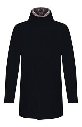Мужской шерстяное пальто HERNO темно-синего цвета, арт. CA0071U/39601 | Фото 1 (Материал внешний: Шерсть; Застежка: Молния; Рукава: Длинные; Длина (верхняя одежда): До середины бедра; Материал подклада: Синтетический материал; Мужское Кросс-КТ: Верхняя одежда, пальто-верхняя одежда; Стили: Кэжуэл; Статус проверки: Проверена категория)