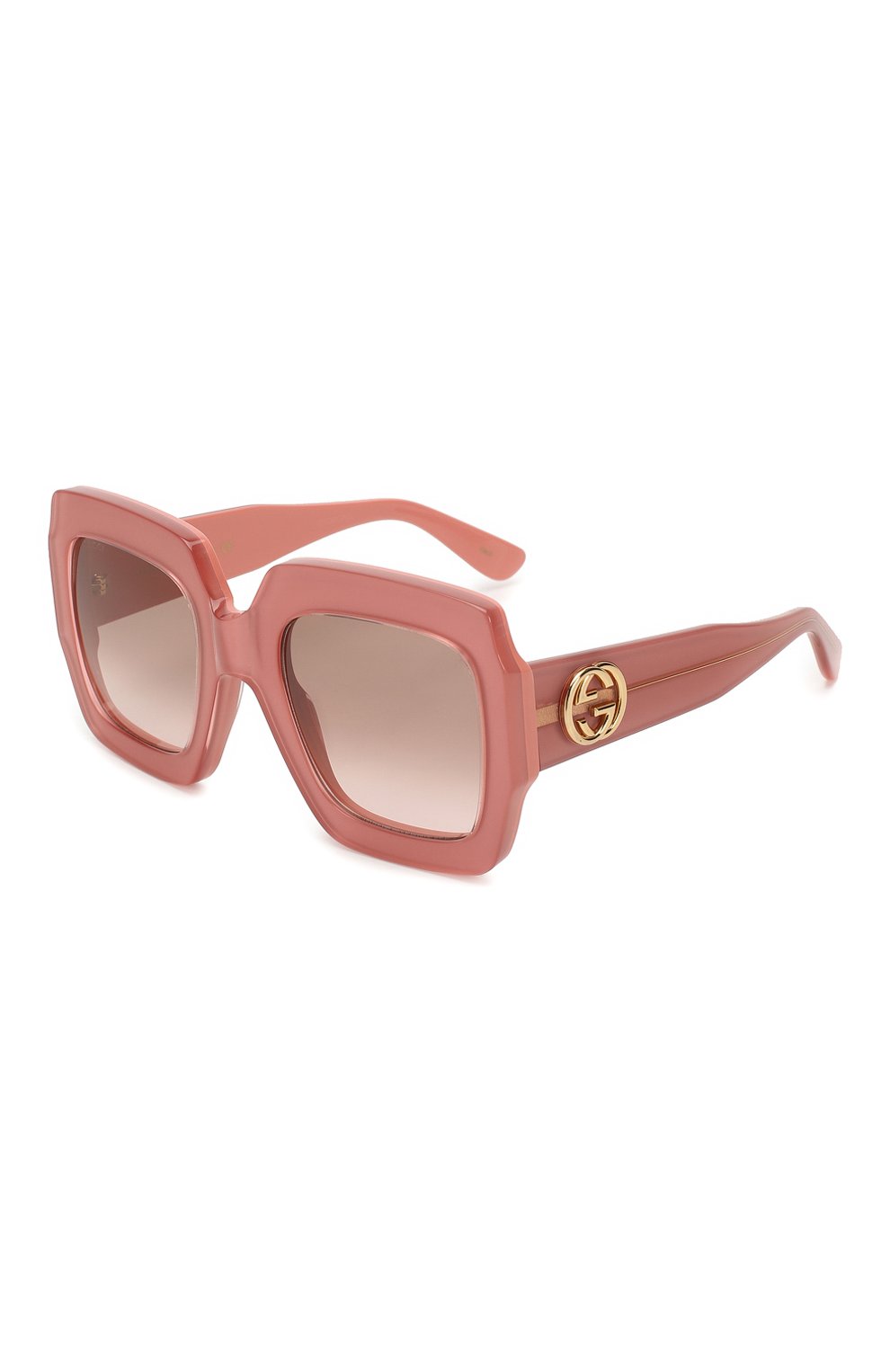 Женские солнцезащитные очки GUCCI розового цвета, арт. GG0178 007 | Фото 1